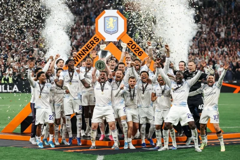 Aston Villa juara Liga Europa 2025/2026 usai bungkam Freiburg 3-0 di Final. (Foto: IG Aston Villa)