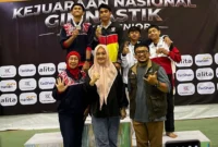 Atlet Payakumbuh menyumbangkan dua emas untuk Sumbar di Kejurnas Senam Artistik 2026. (Foto: MC Payakumbuh)