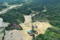 Hujan lebat memicu banjir dan longsor di sejumlah wilayah Kabupaten Tanah Datar, Selasa (13/5/2026). (Foto: Kominfo Tanah Datar)