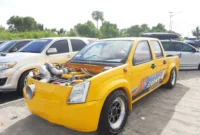 Ajang otomotif bergengsi Beebot Turbo Clash resmi digelar di halaman parkir Terminal Anak Air, Kota Padang, Sabtu (2/5/2026). (Foto: Diskominfo Padang) 