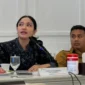 Bupati Dharmasraya Annisa Suci bersama Wakil Gubernur Sumbar Vasko Ruseimy audiensi dengan Menteri PPN/Kepala Bappenas Rachmat Pambudy di Jakarta, Selasa (19/5/2026). (Foto: Diskominfo Dharmasraya)