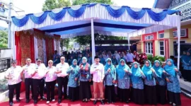Wali Kota Payakumbuh, Zulmaeta menyambut tim penilai lapangan Lomba Koordinator Dasa Wisma tingkat Provinsi Sumatera Barat, Rabu (6/5/2026). (Foto: MC Payakumbuh)