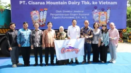 Pelepasan ekspor perdana yogurt Indonesia ke Vietnam. (Foto: Kemendag)