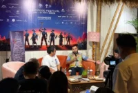 Wali Kota Padang Fadly Amran didapuk sebagai keynote speaker dalam Ubud Food Festival ke-11 tahun 2026 di Taman Kuliner Ubud, Bali, Jumat (29/5/2026). (Foto: Pemko Padang)