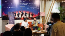 Wali Kota Padang Fadly Amran didapuk sebagai keynote speaker dalam Ubud Food Festival ke-11 tahun 2026 di Taman Kuliner Ubud, Bali, Jumat (29/5/2026). (Foto: Pemko Padang)