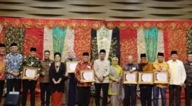 Gubernur Sumbar Mahyeldi menghadiri Forum Silaturahmi MDN-G 2026 di Auditorium Universitas YARSI, Jakarta Pusat, Sabtu (23/5/2026). (Foto: ADPSB)