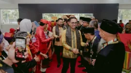 Bupati Solsel Khairunas menghadiri Halal Bihalal IKASUPA di Jakarta, Minggu (3/5/2026). (Foto: Humas Pemkab Solsel)
