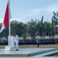 Peringatan Hardiknas 2026 dan Hari Otonomi Daerah ke-30 di halaman Kantor Bupati, Senin (4/5). (Foto: Diskominfo Pasbar)