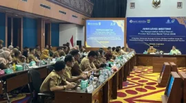 Suasana High Level Meeting TPID Provinsi Sumbar di Aula Anggun Nan Tongga, Kantor Perwakilan Bank Indonesia Padang, Selasa (12/5/2026). (Foto: Diskominfo Padang)