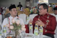 Wabup Tanah Datar Ahmad Fadly saat menghadiri pelantikan Pengurus IKAPABASKO Provinsi Bengkulu periode 2026–2031 di Gedung Balai Buntar, Kota Bengkulu, Sabtu (9/5/2026) malam. (Foto: Prokopim Tanah Datar)