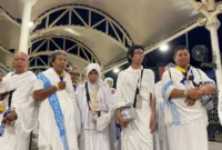 Jemaah haji akan bergerak ke Arafah besok. Pergerakan jemaah berlangsung dalam tiga trip yaitu pukul 07.00, 11.30 dan 16.30 waktu Arab Saudi. (Foto: Kemenhaj) 