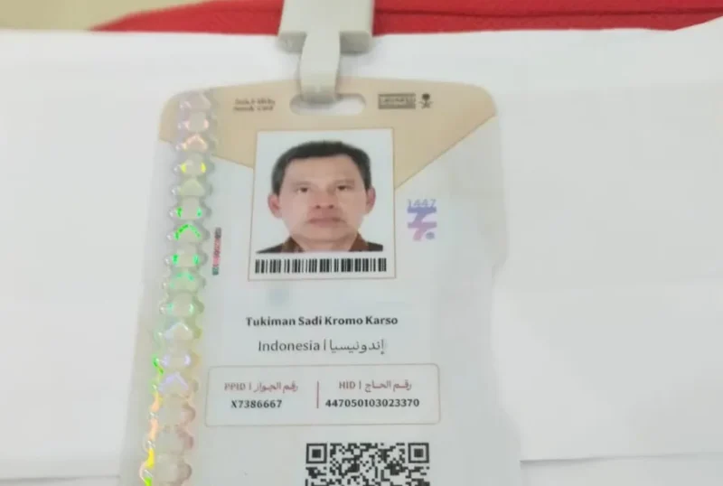 Jemaah haji Tukiman Sadi Kromo Karso (54) meninggal dunia pada Rabu (29/4/2026) pukul 07.15 Waktu Arab Saudi. (Foto: Humas Kemenhaj Sumbar)
