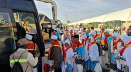 Seluruh jemaah haji indonesia telah tiba di Arab Saudi. (Foto: Kemenhaj)