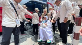 Kloter pertama jemaah haji Indonesia tiba di Makkah. (Foto: Kemenhaj)