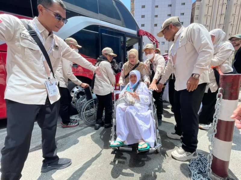 Kloter pertama jemaah haji Indonesia tiba di Makkah. (Foto: Kemenhaj)