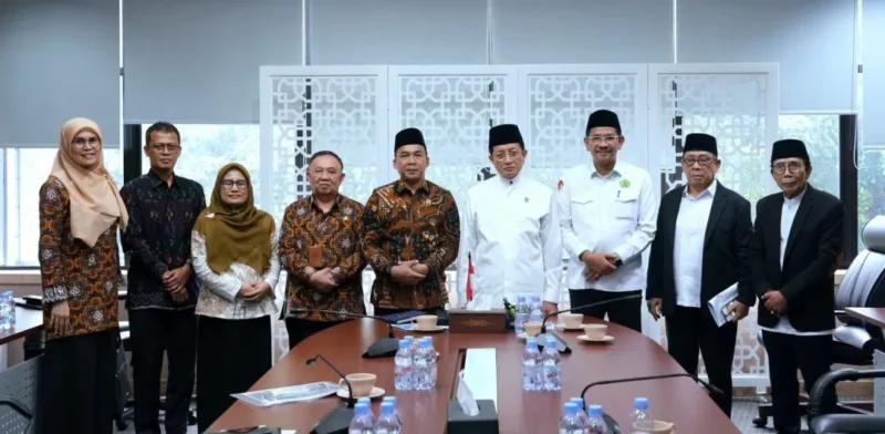 Audiensi Kementerian Agama dan Kementerian Kependudukan dan Pembangunan Keluarga di Kantor Kemenag Lapangan Banteng, Jakarta. (Foto: Kemenag)