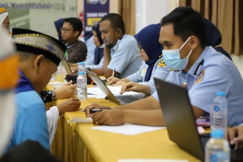 Kloter 13 jemaah haji tiba di Embarkasi Padang, Kamis (7/5/2026) pagi. (Foto: Humas Kemenhaj Sumbar)