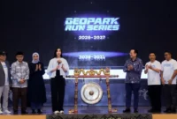 Menteri Pariwisata Widiyanti Putri Wardhana dalam Launching Geopark Run Series 2026–2027 di Jakarta, Jumat (22/5/2026). (Foto: Kemenpar)