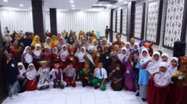 Pemko Payakumbuh menggelar Lomba Bertutur tingkat SD/MI se-Kota Payakumbuh 2026 di Aula Perpustakaan Daerah, Selasa (5/5/2026). (Foto: MC Payakumbuh)