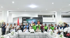 Wali Kota Padang Fadly Amran menerima perwakilan FSPMI Padang di Kediaman Resmi Wali Kota, Jumat (1/5/2026). (Foto: Prokopim Padang)
