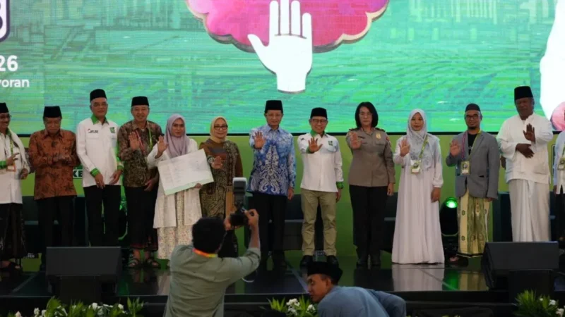 Menteri Agama Nasaruddin Umar dalam Temu Nasional Pondok Pesantren di Jakarta, Senin (18/5/2026). (Foto: Kemenag)