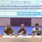 Mendiktisaintek, Brian Yuliarto saat konferensi pers hasil seleksi jalur SNBT dan pengumuman calon penerima KIP Kuliah jalur SNBT 2026 di Kantor Kemdiktisaintek, Senin (25/5). (Foto: Kemdiktisaintek)