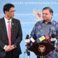 Menko Perekonomian Airlangga Hartarto didampingi Menkeu Purbaya Yudhi Sadewa di Kompleks Istana Kepresidenan, Jakarta, Jumat (22/5/2026). (Foto: BPMI Setpres)