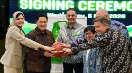 Menpora RI, Erick Thohir mengapresiasi kerjasama antara FIBA dan MILO Indonesia dalam memperkuat pengembangan olahraga basket di Indonesia. (Foto: Gilang/Kemenpora)