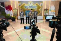 Menteri Sosial Saifullah Yusuf (Gus Ipul) dalam konferensi pers di Jakarta, Kamis (7/5/2026). (Foto: Kemensos)