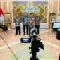 Menteri Sosial Saifullah Yusuf (Gus Ipul) dalam konferensi pers di Jakarta, Kamis (7/5/2026). (Foto: Kemensos)