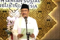 Mensos Saifullah Yusuf (Gus Ipul) dalam konferensi pers di Jakarta, Rabu (20/5/2026). (Foto: Kemensos)