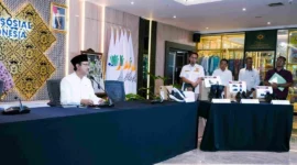 Mensos Saifullah Yusuf (Gus Ipul) saat konferensi pers di Kantor Kementerian Sosial, Rabu (13/5/2026). (Foto: Kemensos)