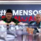 Mensos Saifullah Yusuf (Gus Ipul) memimpin rapat koordinasi bersama kepala Sekolah Rakyat secara daring dari Ruang Rapat Menteri Sosial, Jakarta Pusat, Selasa (19/5/2026). (Foto: Kemensos)