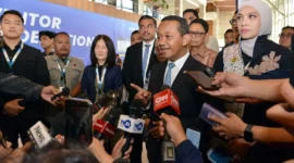 Menteri ESDM Bahlil Lahadalia dalam Acara IPA Convention & Exhibition di ICE BSD, Rabu (20/5). (Foto: Kementerian ESDM)
