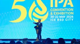 Menteri ESDM Bahlil Lahadalia membuka acara Indonesia Petroleum Association Convention and Exhibition 2026 di Tangerang, Rabu (20/5). (Foto: Kementerian ESDM)
