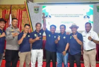 Bupati Padang Pariaman John Kenedy Azis menghadiri Musyawarah Pengurus PORBI Padang Pariaman di Hall IKK, Jumat (8/5/2026). (Foto: Diskominfo Padang Pariaman)