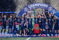 Para pemain PSG merayakan gelar juara Liga Champions 2025/2026. (Foto: IG @psg)