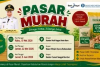 Pemkab Dharmasraya kembali menggelar program Pasar Murah di tiga lokasi. (Foto: Diskominfo Dharmasraya)