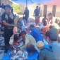 Pelaksanaan pemotongan hewan kurban di Huntara Padang, Rabu (27/6/2026). (Foto: BPBD Padang)