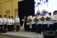 Menag Nasaruddin Umar dalam Pelantikan dan Rapat Kerja Nasional Pengurus Pusat MES di Jakarta, Minggu (24/5/2026). (Foto: Thesa Putri/Kemenag)
