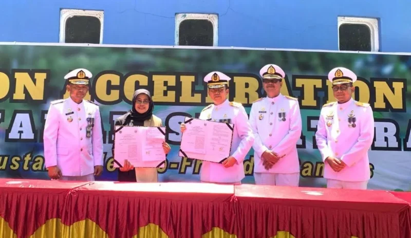 Pemkab Dharmasraya menjalin kerja sama dengan BPSDMP Kemenhub untuk pengembangan sumber daya manusia di bidang transportasi. (Foto: Diskominfo Dharmasraya)