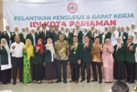Wali Kota Pariaman, Yota Balad, menghadiri pelantikan Pengurus IDI Cabang Kota Pariaman periode 2026-2029 di Aula Balaikota Pariaman, Sabtu (9/5/2026) pagi. (Foto: Kominfo Pariaman)
