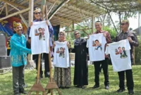 Wamenkomdigi Nezar Patria dalam acara Launching FE ke-14 Festival Egrang Tanoker Ledokombo, Pasar Lumpur, Jember, Sabtu (9/5/2026). (Foto: Humas Komdigi)