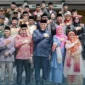 Alek Permainan Anak Nagari menyemarakkan peringatan 100 tahun Jam Gadang di Kota Bukittinggi, Sabtu (16/5/2026). (Foto: Diskominfo Bukittinggi)