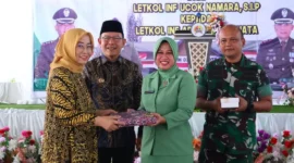 Wali Kota Payakumbuh, Zulmaeta dalam acara pisah sambut Letkol Inf. Ucok Namara di Markas Kodim 0306/50 Kota, Tanjung Pati, Rabu (13/5/2026). (Foto: MC Payakumbuh)