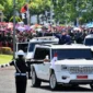 Presiden Prabowo Subianto menggunakan kendaraan taktis ringan Maung saat menghadiri KTT ke-48 ASEAN di Filipina yang berlangsung pada 7–8 Mei 2026. (Foto: BPMI/Setpres)