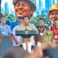 Presiden Prabowo Subianto saat peringatan Hari Buruh Internasional di Lapangan Silang Monumen Nasional, Jumat (1/5/2026). (Foto: BPMI Setpres)