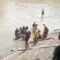 Pencari rongsokan yang tenggelam di Banjir Kanal Alai Parak Kopi, Padang ditemukan sejauh 500 meter dari titik awal dalam kondisi meninggal dunia, Jumat (1/5/2026). (Foto: BPBD Padang)