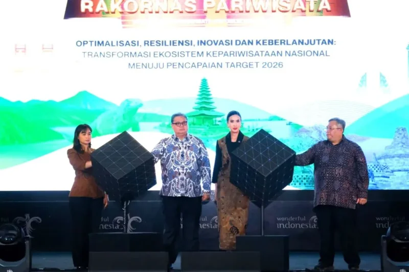 Pembukaan Rakornas Pariwisata 2026 di Balairung Soesilo Soedarman, Gedung Sapta Pesona, Jakarta pada Rabu (20/5/2026). (Foto: Kemenpar)