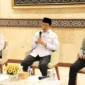 Menag sekaligus Imam Besar Masjid Istiqlal, Nasaruddin Umar, saat konferensi pers persiapan pelaksanaan Salat Iduladha 1447 H di Masjid Istiqlal. (Foto: Isykariman Ismail/Kemenag)